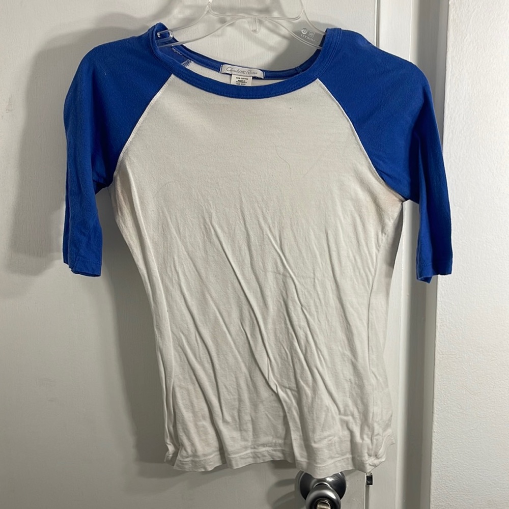 Glue and white baseball T-shirt
